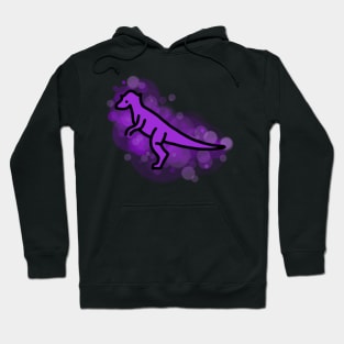 Purple Pachycephalosaurus Rainbow Dinosaurs Series Hoodie